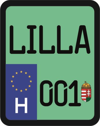 License plate sticker for scooter (LILLA-001)