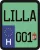 License plate sticker for scooter (LILLA-001)