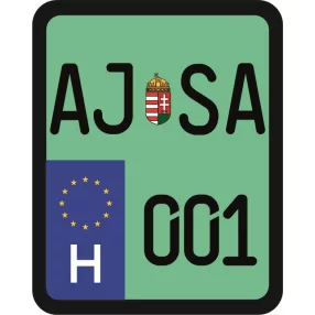 License plate sticker for scooter (AJSA-001)