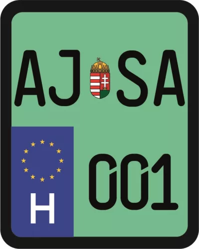 License plate sticker for scooter (AJSA-001)