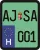 License plate sticker for scooter (AJSA-001)