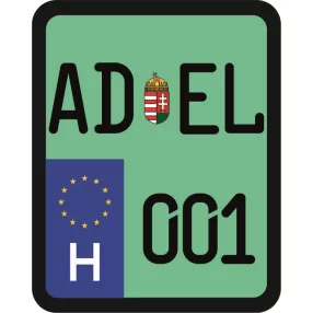 License plate sticker for scooter (ADEL-001)