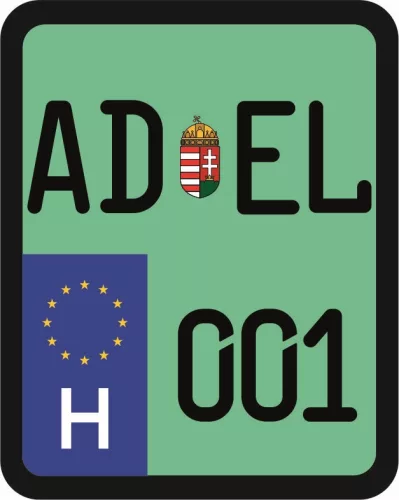 License plate sticker for scooter (ADEL-001)