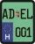 License plate sticker for scooter (ADEL-001)