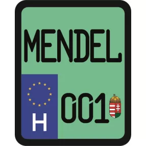License plate sticker for scooter (MENDEL-001)