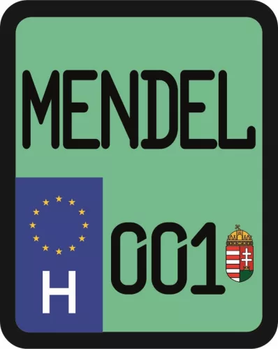 License plate sticker for scooter (MENDEL-001)