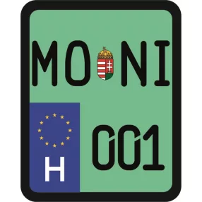 License plate sticker for scooter (MONI-001)