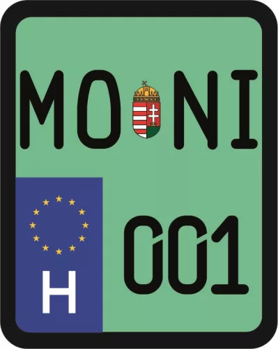 License plate sticker for scooter (MONI-001)