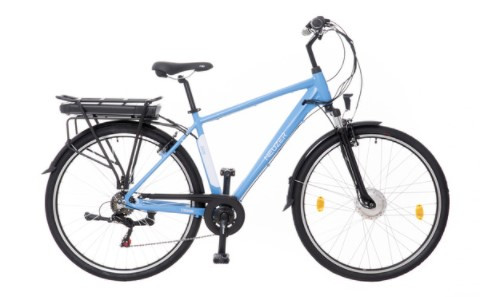 NEUZER ZAGON E-TREKKING (ALU-MXUS-TELESZKÓPOS-19") matt kék/fehér férfi e - kerékpár