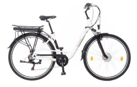 NEUZER ZAGON E-TREKKING (ALU-MXUS-TELESZKÓPOS-17") matt fehér/arany-fekete női e - kerékpár