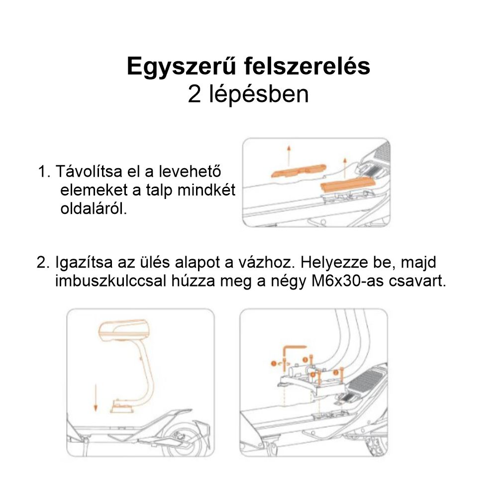 Segway ZT3 Pro ülés felszerelése